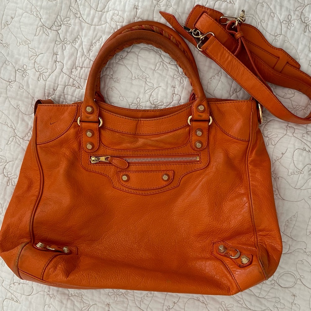 Balenciaga Velo Orange Crossbody Bag